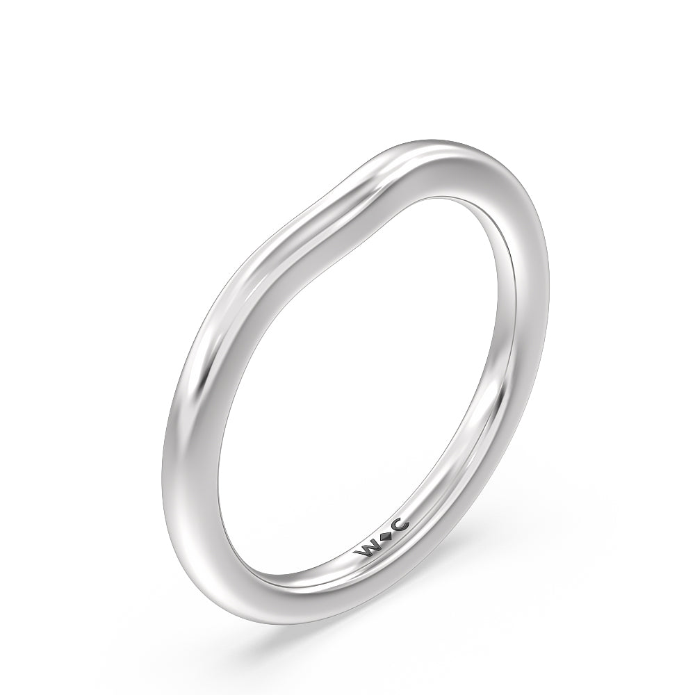 Channel Set Seamless Basket Princess Classic Wedding Band with Platinum Cut Diamond in 14KT Platinum view 4
