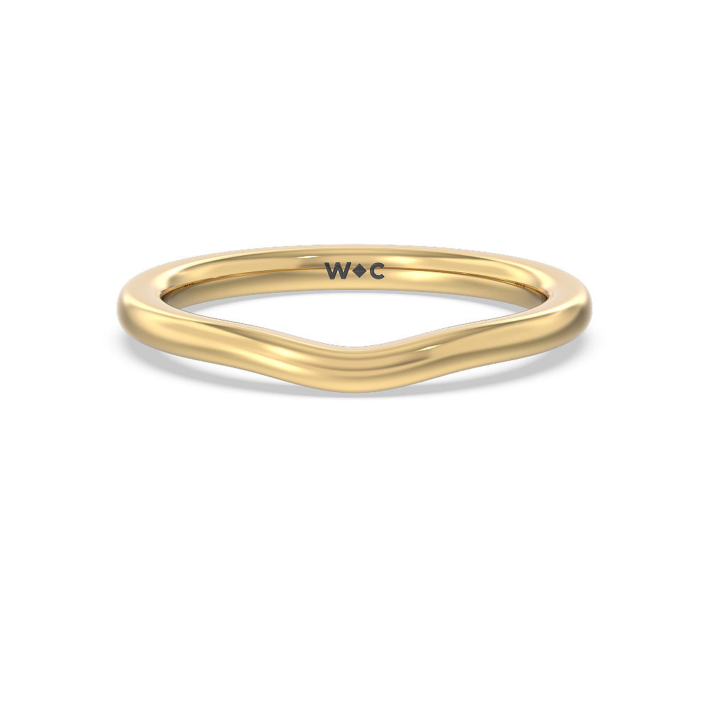 Channel Set Seamless Basket Princess Classic Wedding Band with 18KT Yellow Gold Cut Diamond in 14KT Yellow Gold view 1
