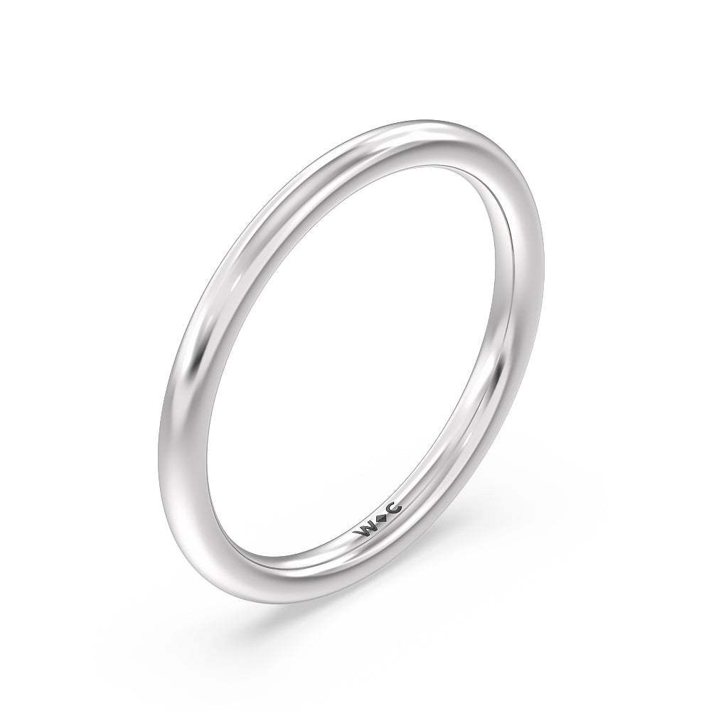 The Classic Stacker Set with 14KT White Gold / Lab / 1/5 Cut Diamond in 14KT White Gold / Lab / 1/5 view 3
