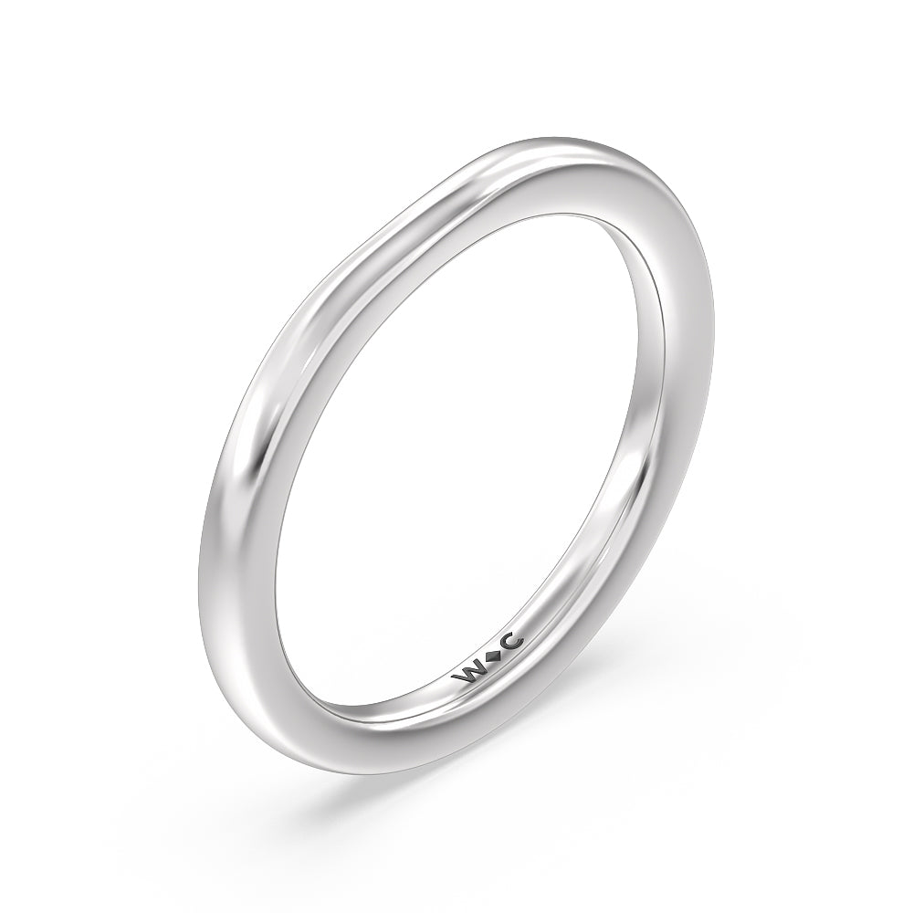 Pave Cathedral Shank East-West Solitaire Wedding Band with Platinum Cut Diamond in 14KT Platinum view 4
