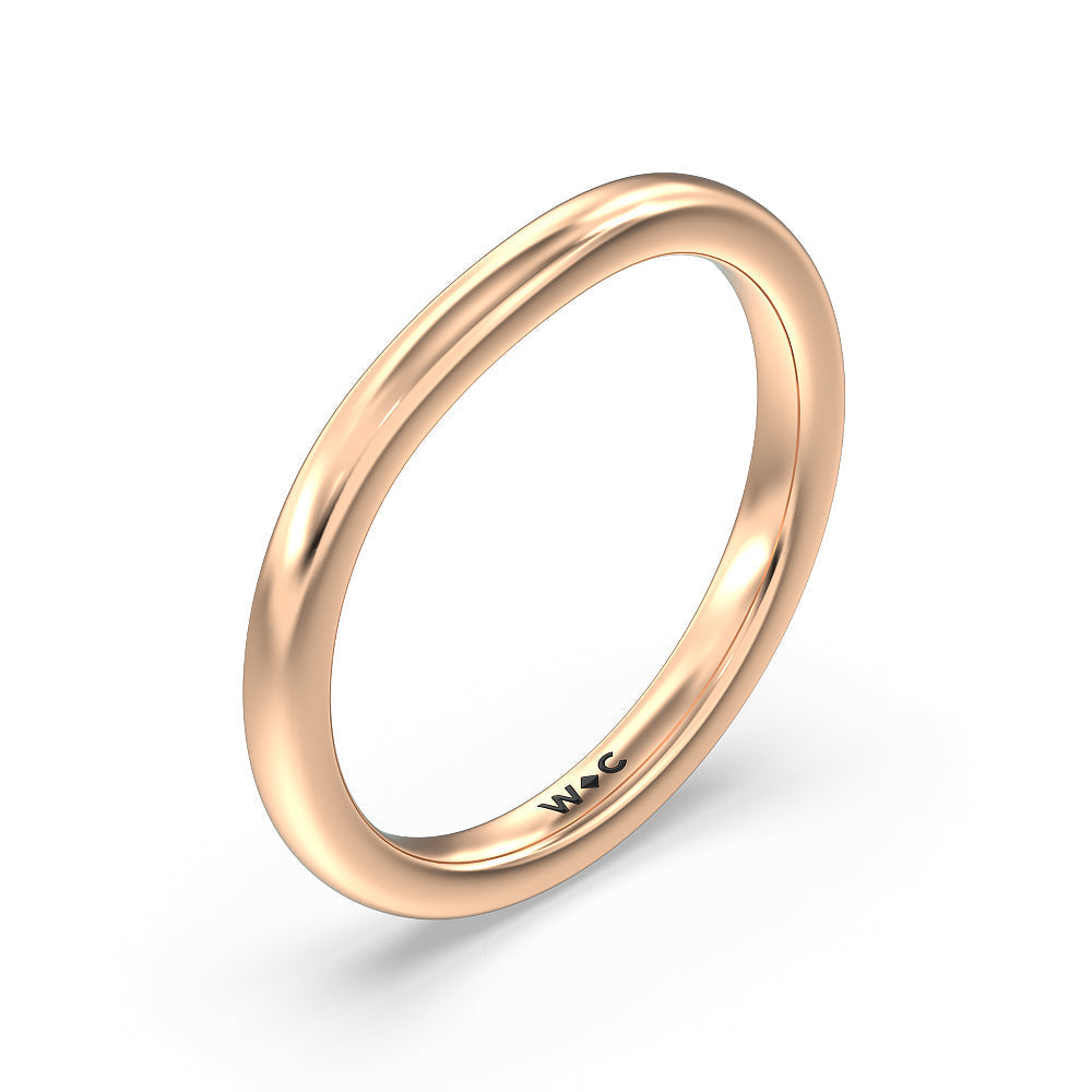 Trio Cluster Wedding Band with 18KT Rose Gold Cut Diamond in 14KT Rose Gold view 4
