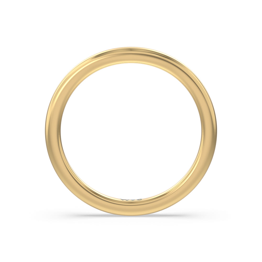 Trio Cluster Wedding Band with 18KT Yellow Gold Cut Diamond in 14KT Yellow Gold view 2
