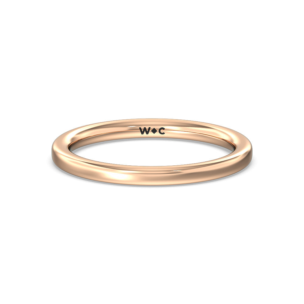 Studded Prong Hidden Halo Pave Shank Solitaire Wedding Band with 18KT Rose Gold Cut Diamond in 14KT Rose Gold view 1
