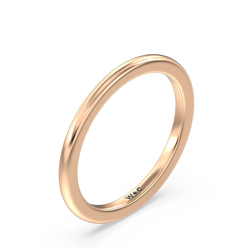 Heart & Soul Classic Wedding Band with 18KT Rose Gold Cut Diamond in 14KT Rose Gold view 4
