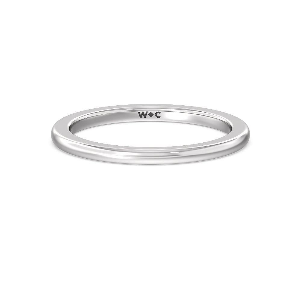 Heart & Soul Classic Wedding Band with Platinum Cut Diamond in 14KT Platinum view 1
