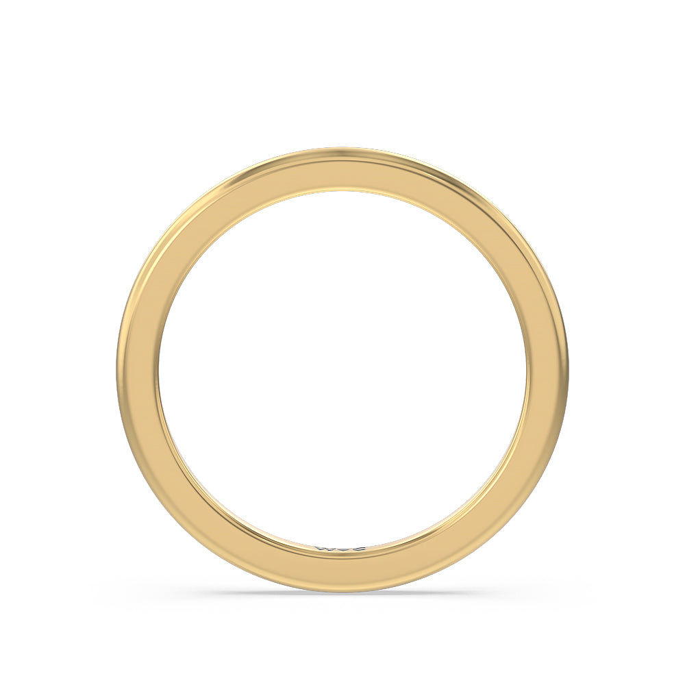 Heart & Soul Classic Wedding Band with 18KT Yellow Gold Cut Diamond in 14KT Yellow Gold view 2
