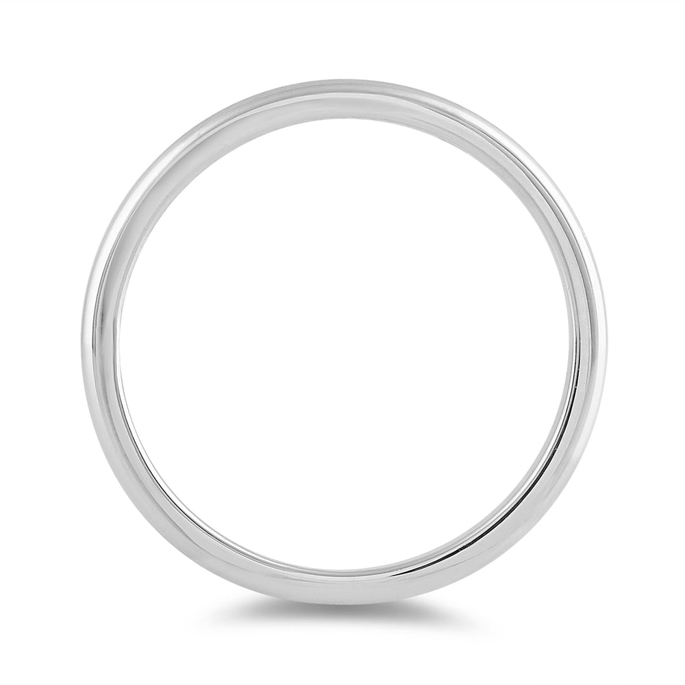 Women's Low Dome Comfort Fit Band with 14KT White Gold / 1.5 Cut Diamond in 14KT White Gold / 1.5 view 4
