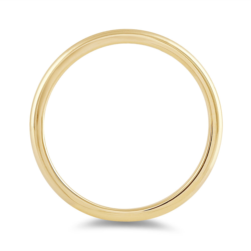 Women's Low Dome Comfort Fit Band with 14KT Yellow Gold / 1.5 Cut Diamond in 14KT Yellow Gold / 1.5 view 4
