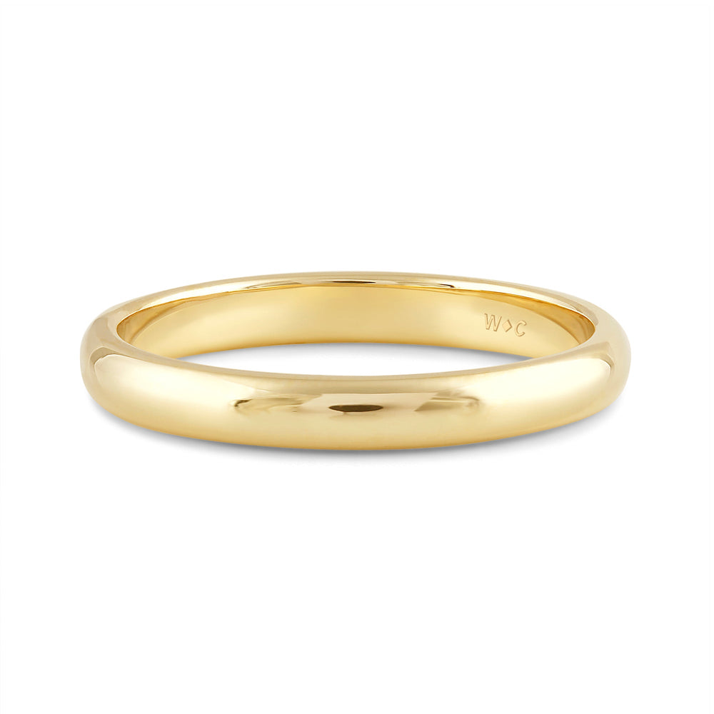 Women's Low Dome Comfort Fit Band with 14KT Yellow Gold / 2.5 Cut Diamond in 14KT Yellow Gold / 2.5 view 1
