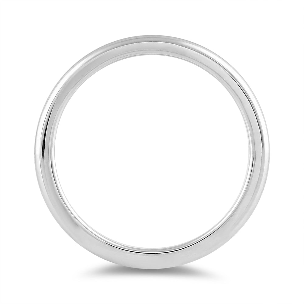 Women's High Dome Comfort Fit Band with 14KT White Gold / 1.5 Cut Diamond in 14KT White Gold / 1.5 view 4
