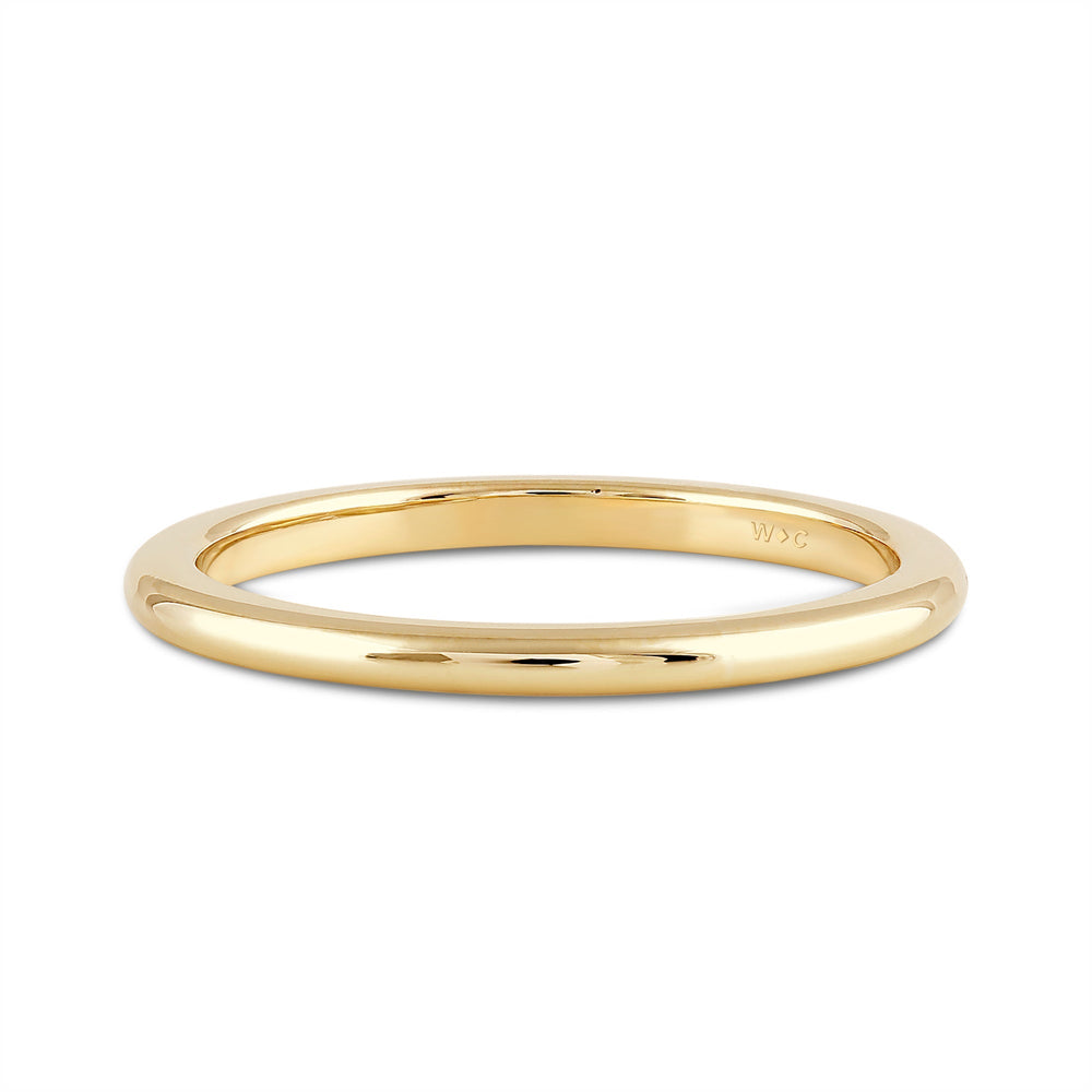 Women's High Dome Comfort Fit Band with 14KT Yellow Gold / 1.5 Cut Diamond in 14KT Yellow Gold / 1.5 view 1
