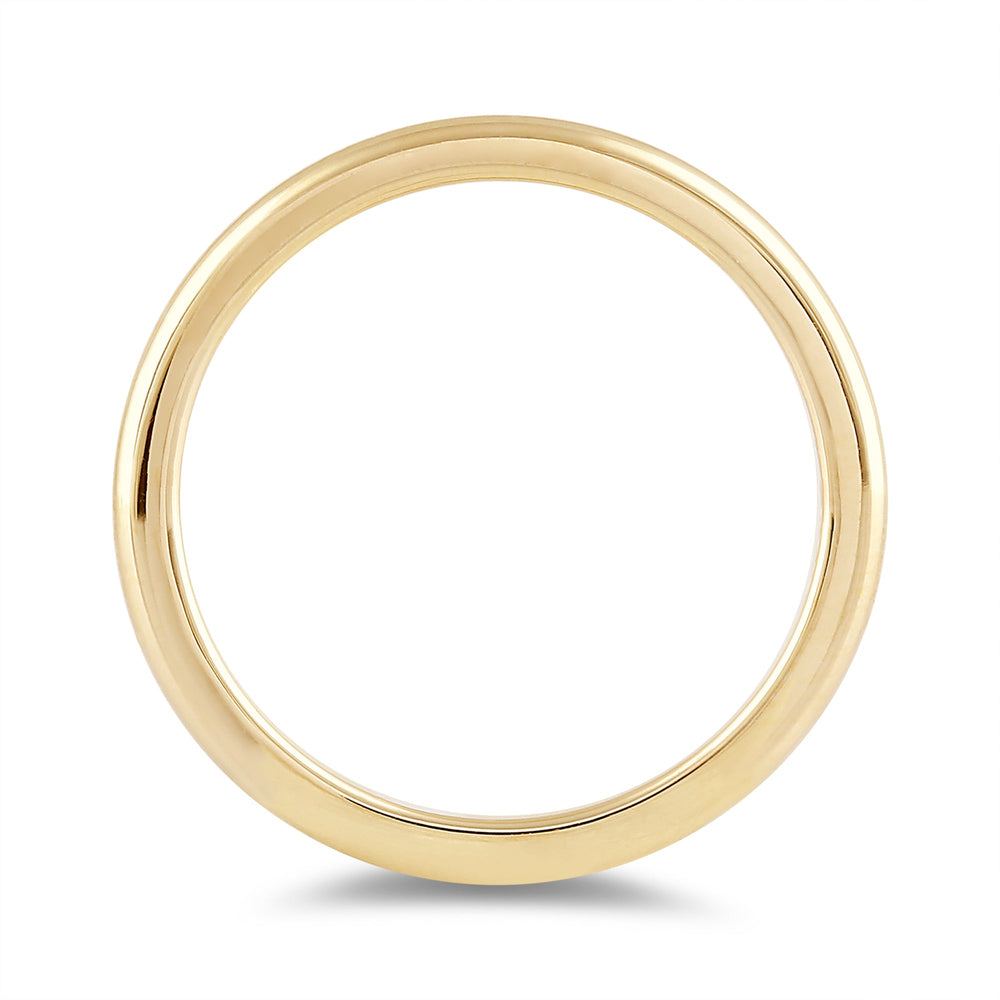Women's High Dome Comfort Fit Band with 14KT Yellow Gold / 1.5 Cut Diamond in 14KT Yellow Gold / 1.5 view 4
