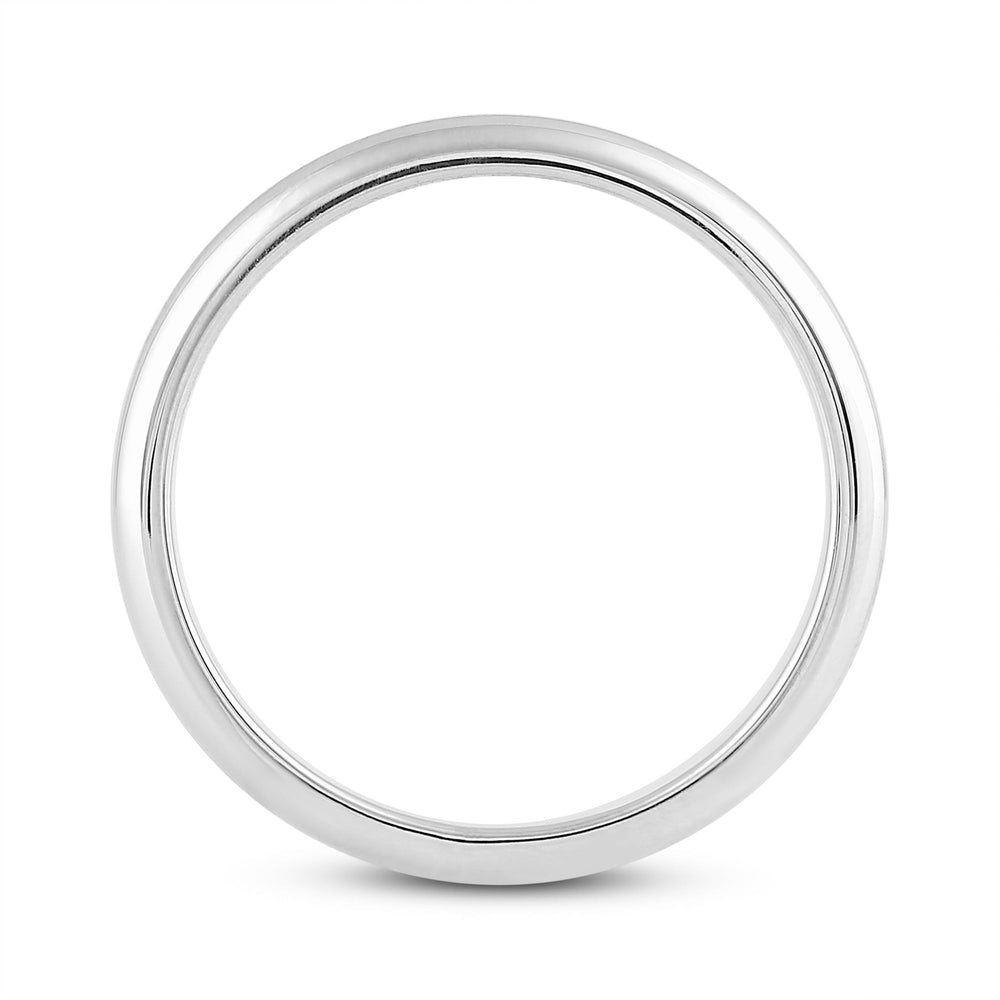 Women's High Dome Comfort Fit Band with 14KT White Gold / 2.5 Cut Diamond in 14KT White Gold / 2.5 view 4
