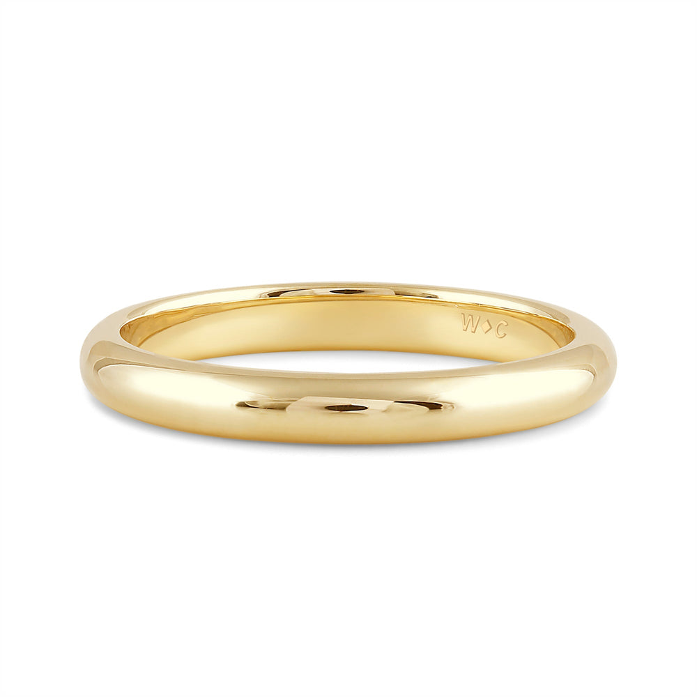 Women's High Dome Comfort Fit Band with 14KT Yellow Gold / 2.5 Cut Diamond in 14KT Yellow Gold / 2.5 view 1
