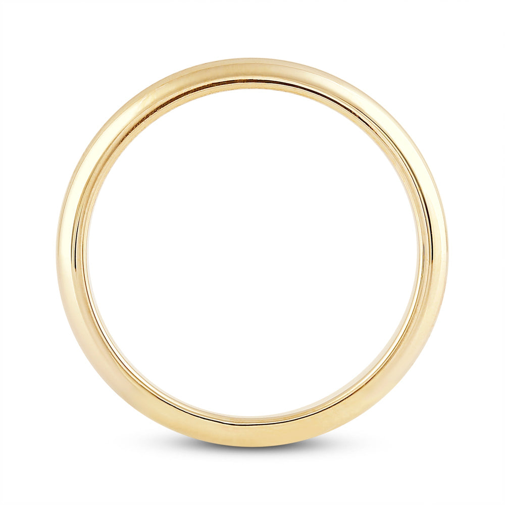 Women's High Dome Comfort Fit Band with 14KT Yellow Gold / 2.5 Cut Diamond in 14KT Yellow Gold / 2.5 view 4
