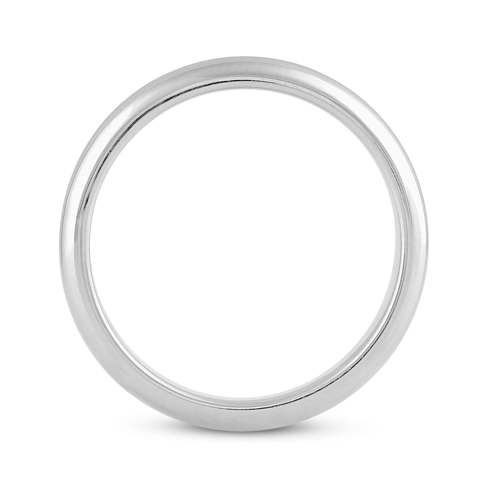 Women's High Dome Comfort Fit Band with 14KT White Gold / 3 Cut Diamond in 14KT White Gold / 3 view 4
