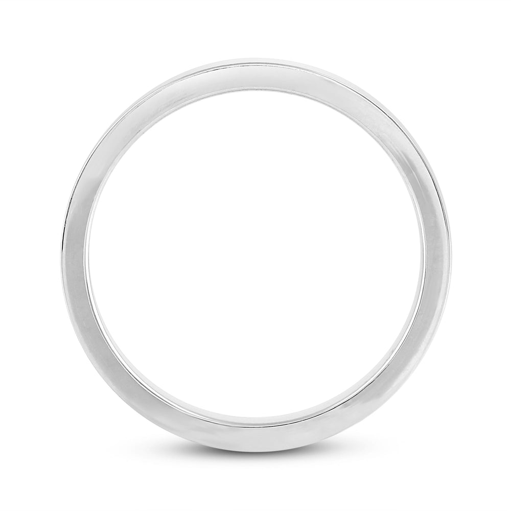 Women's Flat Comfort Fit Band with 14KT White Gold / 3 Cut Diamond in 14KT White Gold / 3 view 4
