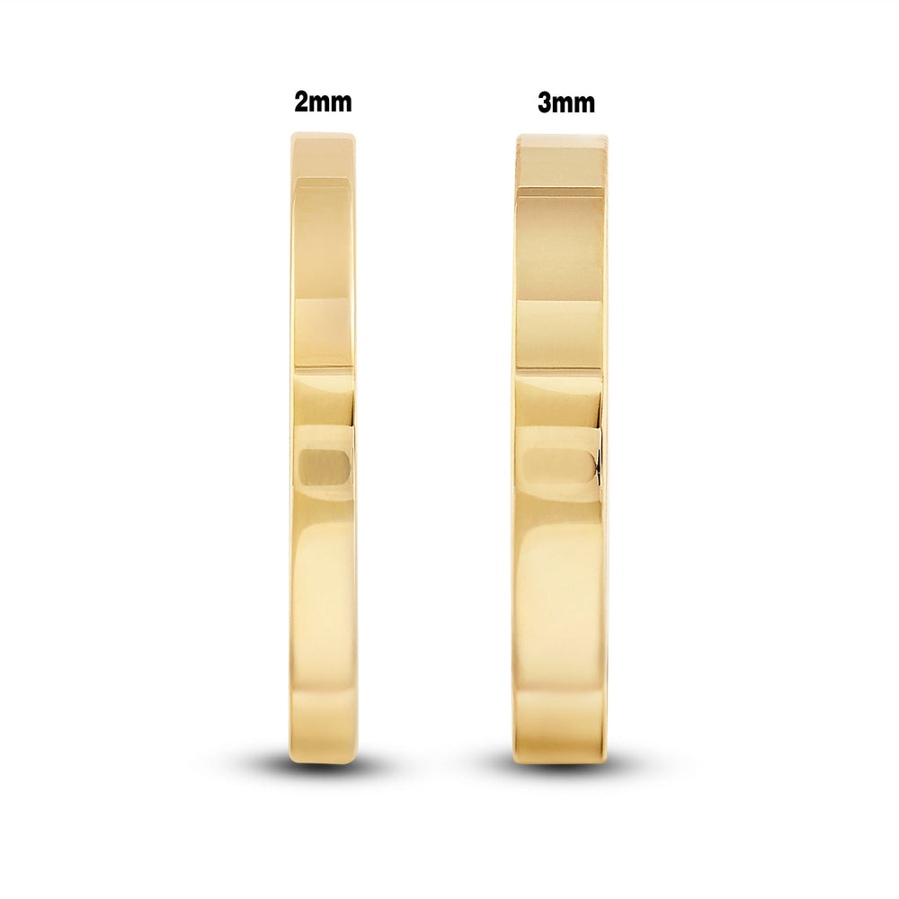 Women's Flat Comfort Fit Band with 14KT Yellow Gold / 3 Cut Diamond in 14KT Yellow Gold / 3 view 5
