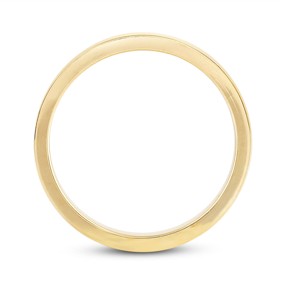 Women's Flat Comfort Fit Band with 14KT Yellow Gold / 3 Cut Diamond in 14KT Yellow Gold / 3 view 4
