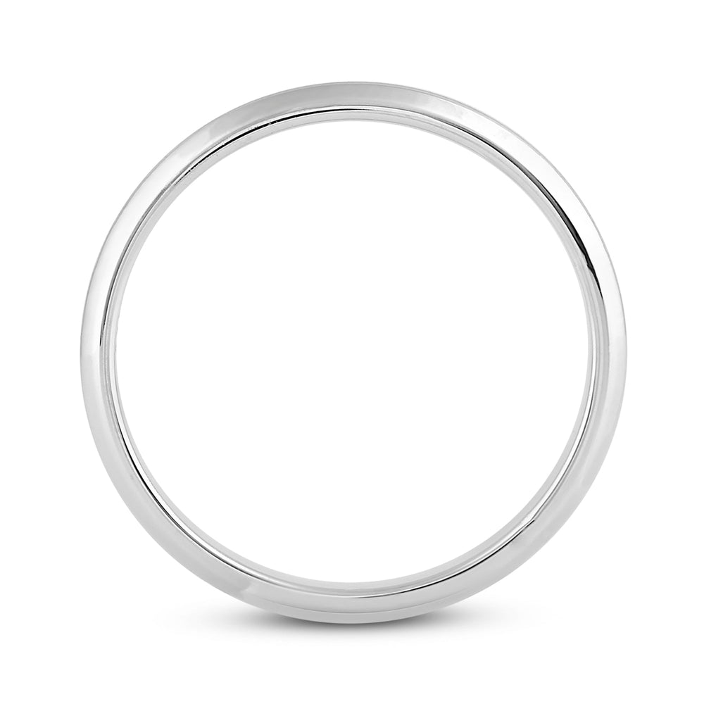 Women's Knife Edge Comfort Fit Band with 14KT White Gold / 2 Cut Diamond in 14KT White Gold / 2 view 4
