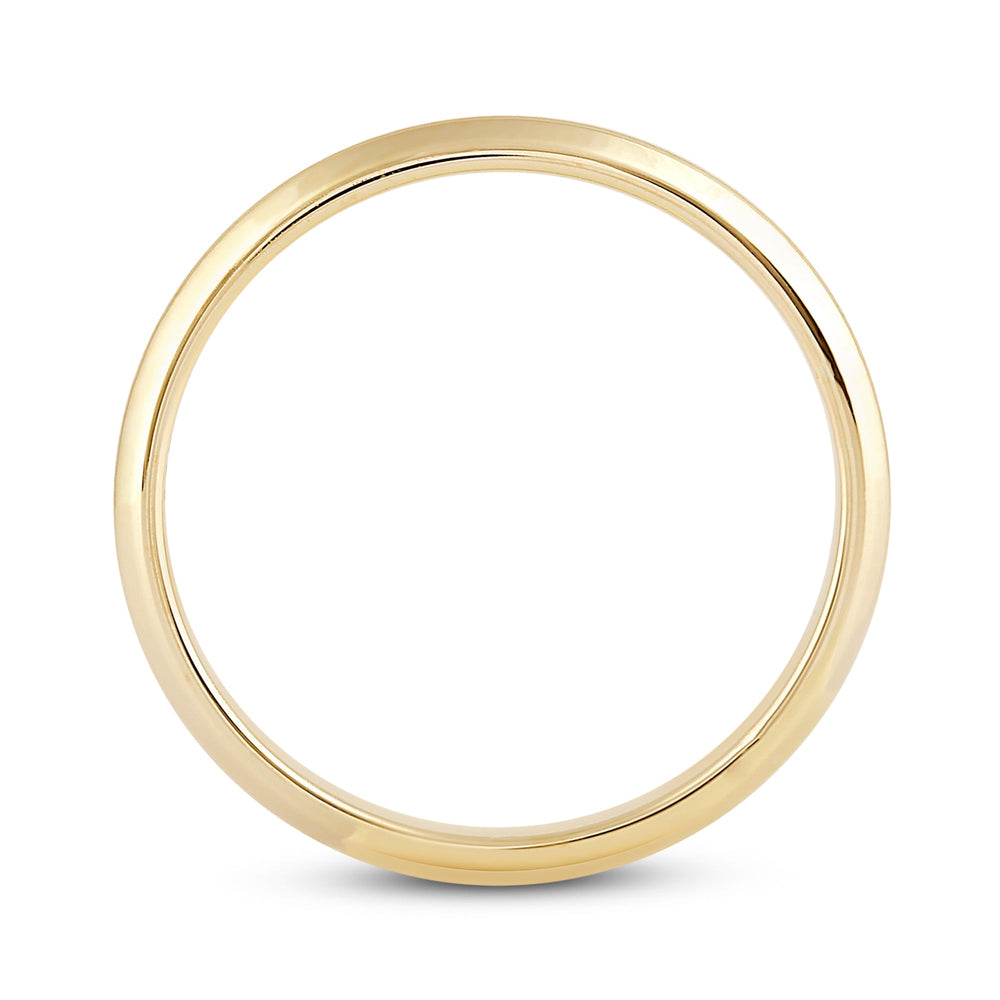Women's Knife Edge Comfort Fit Band with 14KT Yellow Gold / 2 Cut Diamond in 14KT Yellow Gold / 2 view 4

