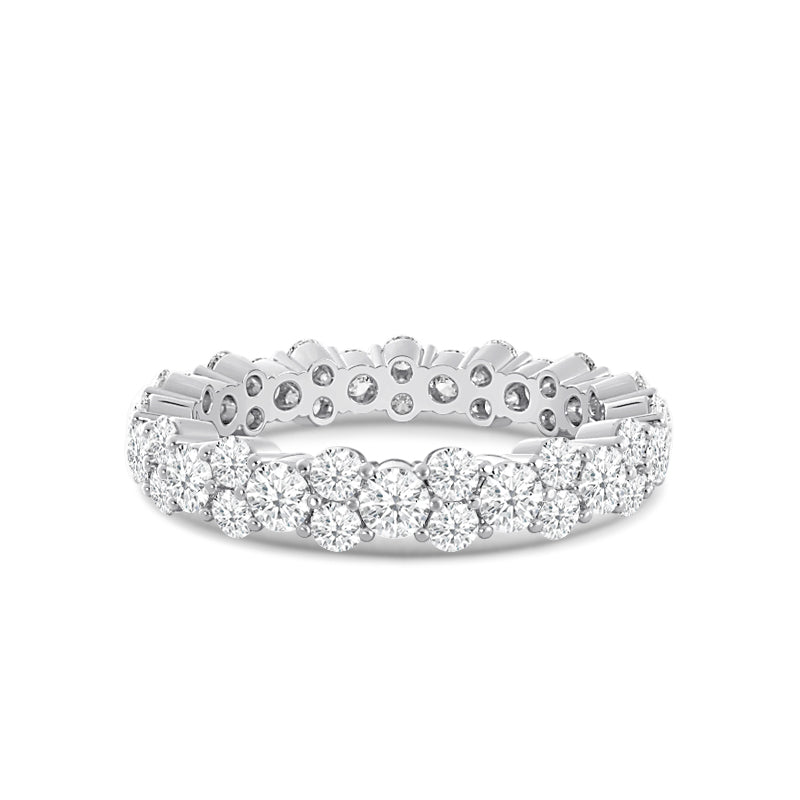 Diamond Pattern Eternity Ring with Platinum / Lab / 3 1/3 Cut Diamond in 14KT Platinum / Lab / 3 1/3 view 1
