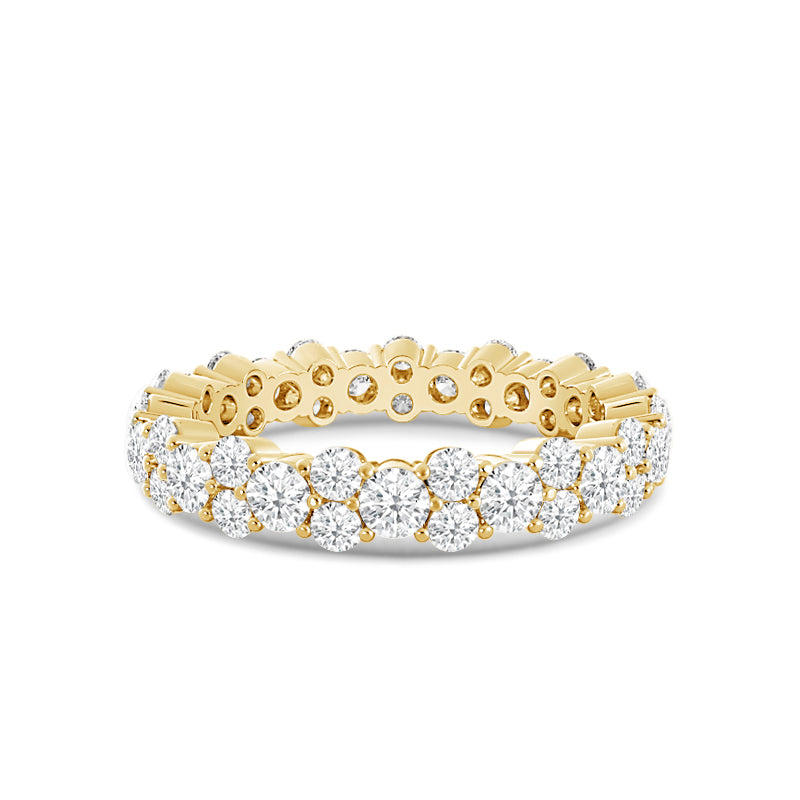 Diamond Pattern Eternity Ring with 18KT Yellow Gold / Lab / 3 1/3 Cut Diamond in 14KT Yellow Gold / Lab / 3 1/3 view 1
