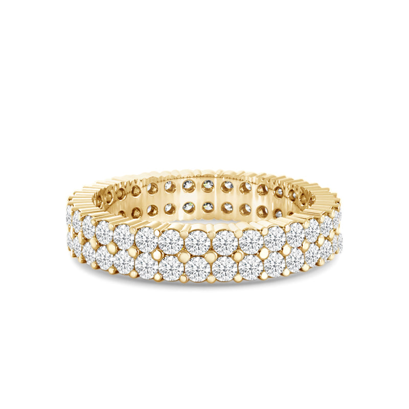 Double Row Diamond Eternity Ring with 18KT Yellow Gold / Lab / 1 1/6 Cut Diamond in 14KT Yellow Gold / Lab / 1 1/6 view 1
