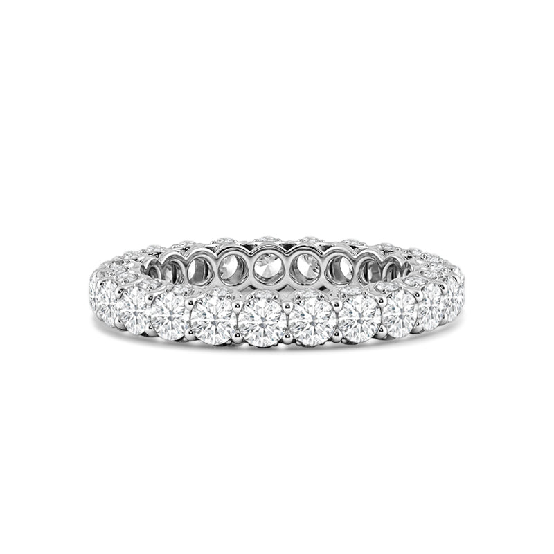 Three-Sided Round Diamond Eternity Ring with Platinum / Lab / 3 1/3 Cut Diamond in 14KT Platinum / Lab / 3 1/3 view 1
