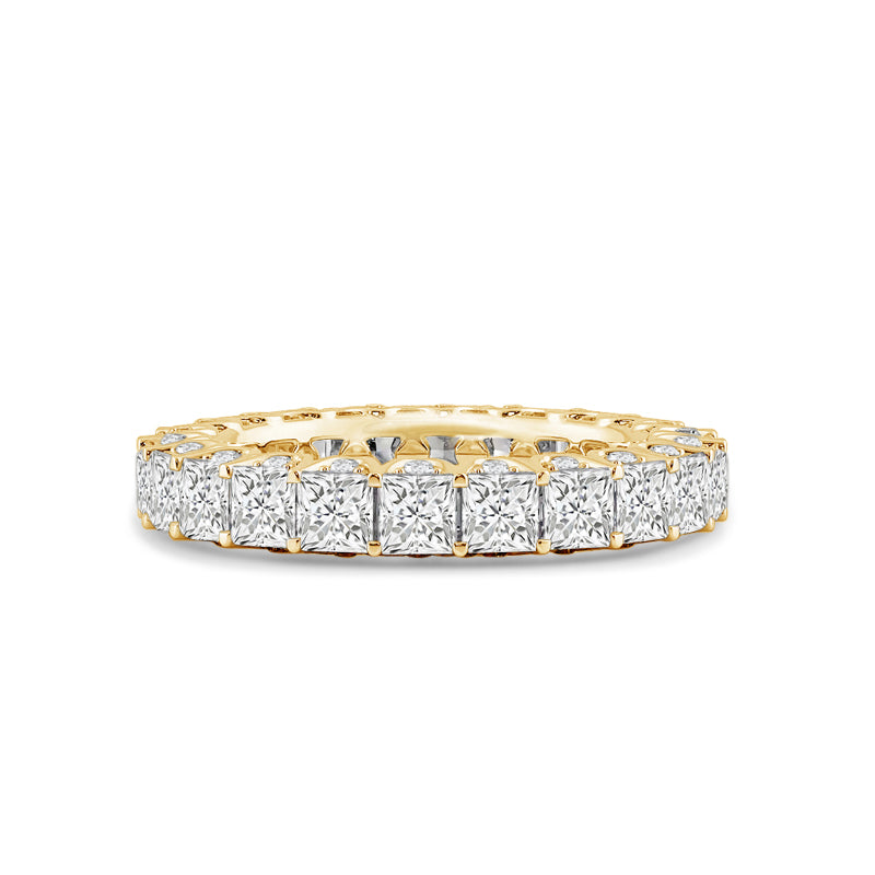 Three-Sided Princess Diamond Eternity Ring with 18KT Yellow Gold / Lab / 3 1/3 Cut Diamond in 14KT Yellow Gold / Lab / 3 1/3 view 1

