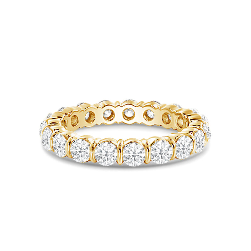 Bar Set Round Diamond Eternity Ring with 18KT Yellow Gold / Lab / 2 1/3 Cut Diamond in 14KT Yellow Gold / Lab / 2 1/3 view 1
