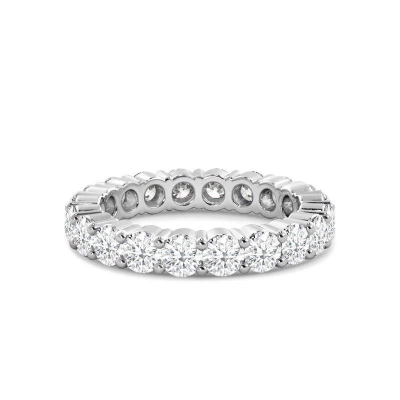 Classic Shared Prong Diamond Eternity Ring with Platinum / Lab / 1/2 Cut Diamond in 14KT Platinum / Lab / 1/2 view 1
