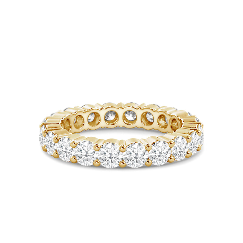 Classic Shared Prong Diamond Eternity Ring with 18KT Yellow Gold / Lab / 1/2 Cut Diamond in 14KT Yellow Gold / Lab / 1/2 view 1
