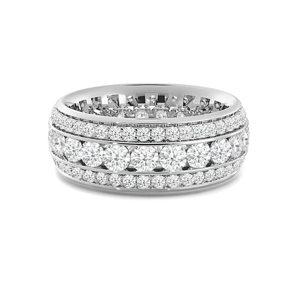 Channel Set Big and Small Diamond Eternity Ring with Platinum / Lab / 1 5/8 Cut Diamond in 14KT Platinum / Lab / 1 5/8 view 1
